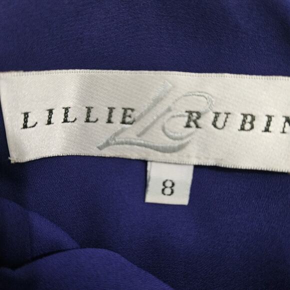 Lillie Rubin Purple Evening Formal Maxi Two Piece Dress Cardigan Size 8 Occasion - Picture 13 of 16